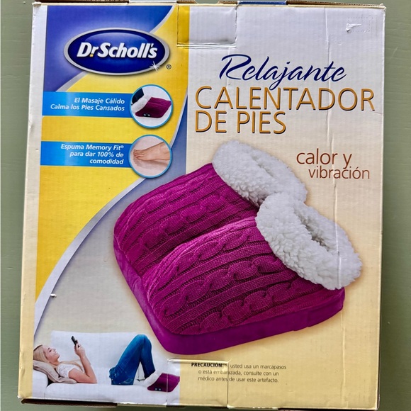 Dr. Scholl's Soothing Massaging Foot Warmer Heat & Vibration Massage Sherpa - Picture 3 of 11